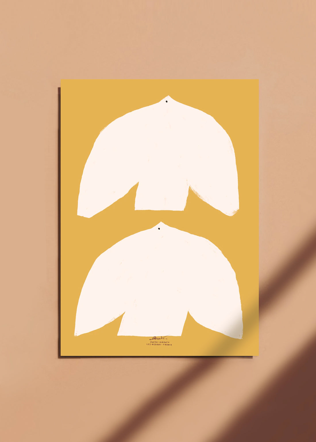 Affiche deux oiseaux