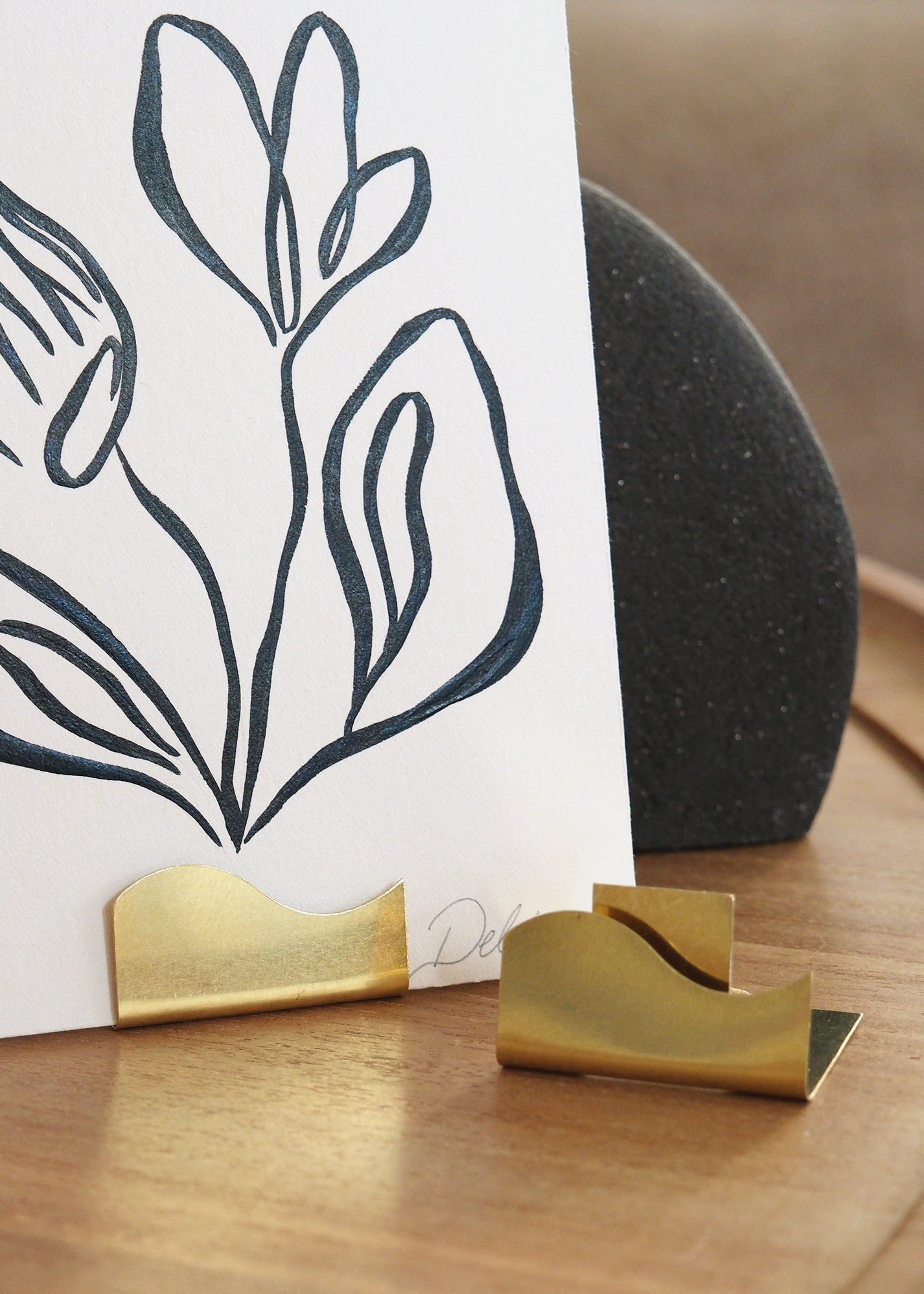 Porte-carte en laiton