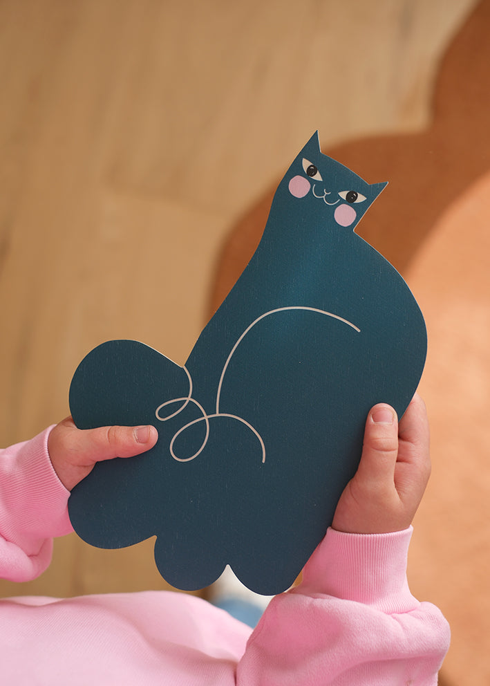 Le chat bleu - déco murale