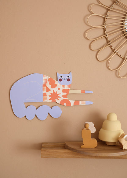 Le chat bleu - déco murale