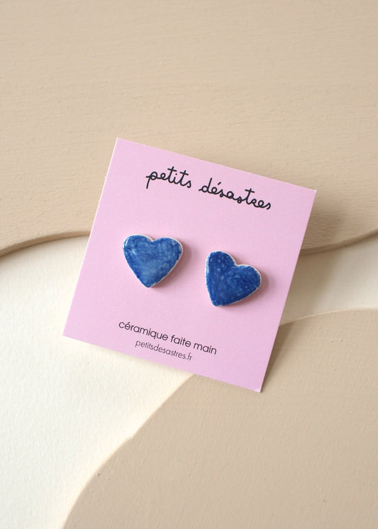 Boucles cœur bleu