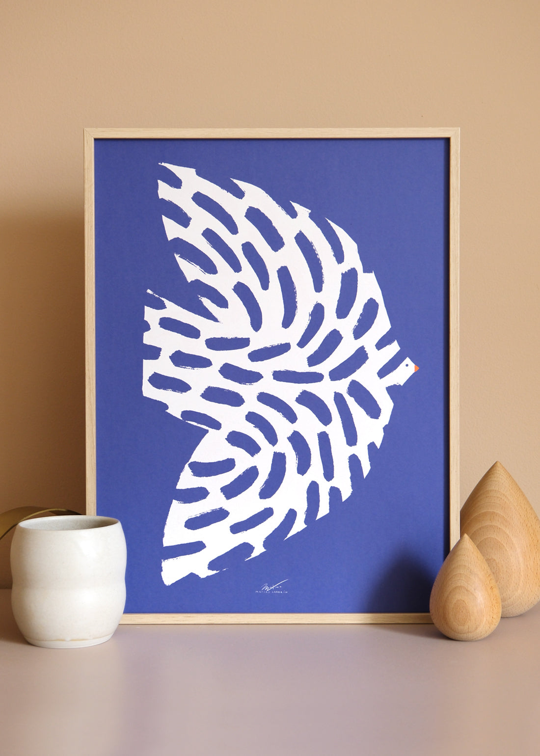 Affiche oiseau bleu
