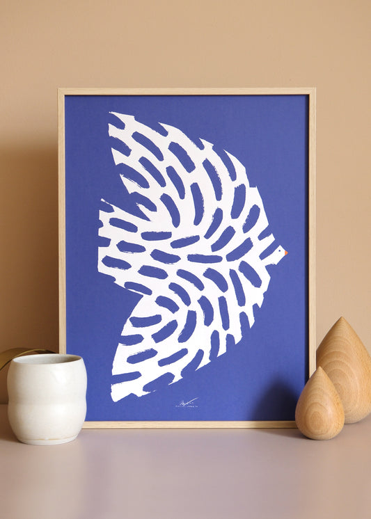 Affiche oiseau bleu