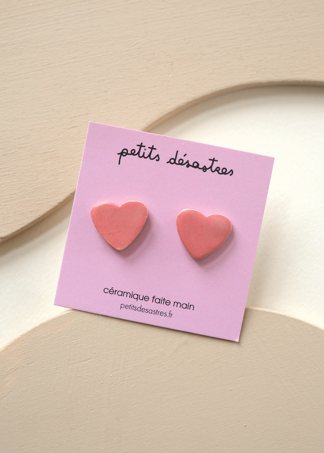 Boucles cœur rose